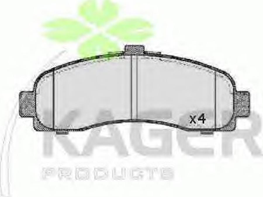 Kager 35-0151 - Bremžu uzliku kompl., Disku bremzes www.autospares.lv