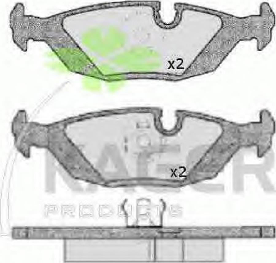 Kager 350101 - Bremžu uzliku kompl., Disku bremzes www.autospares.lv