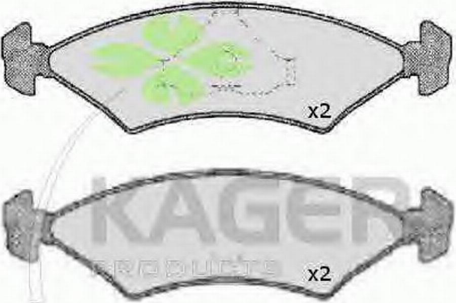 Kager 35-0115 - Bremžu uzliku kompl., Disku bremzes www.autospares.lv