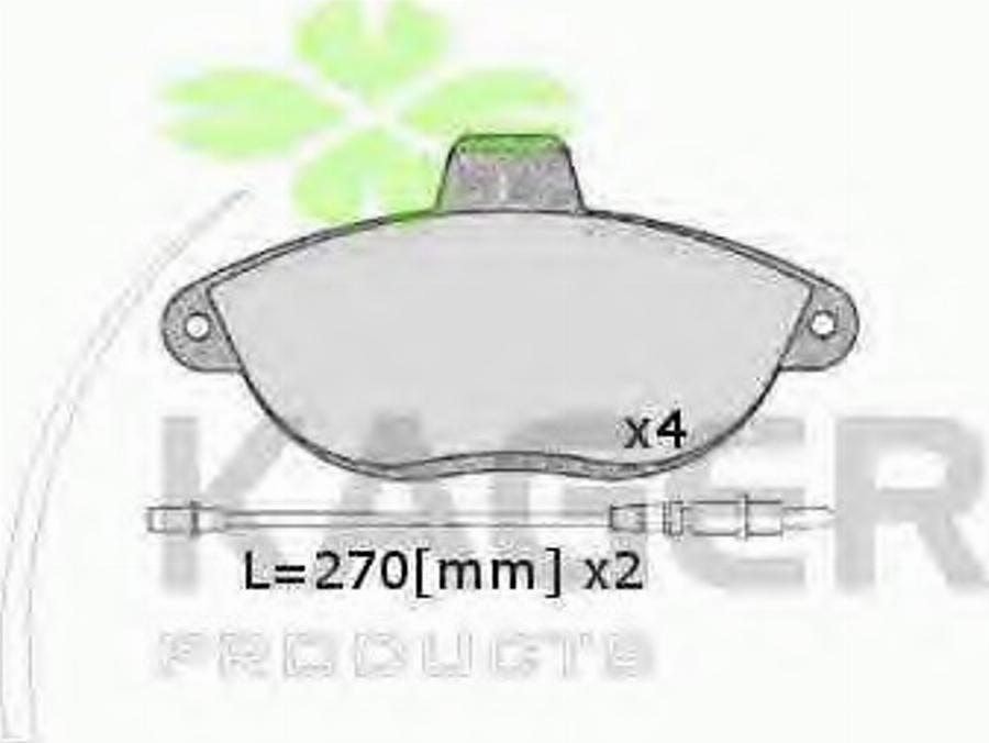 Kager 350180 - Brake Pad Set, disc brake www.autospares.lv