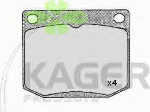 Kager 35-0352 - Bremžu uzliku kompl., Disku bremzes www.autospares.lv