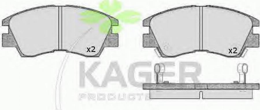 Kager 350306 - Тормозные колодки, дисковые, комплект www.autospares.lv