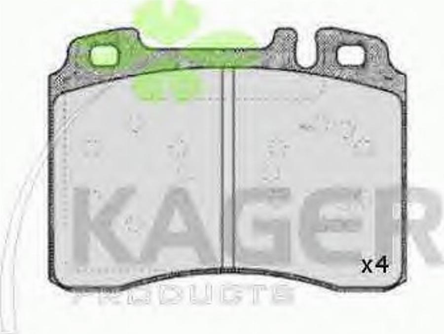 Kager 350318 - Bremžu uzliku kompl., Disku bremzes www.autospares.lv