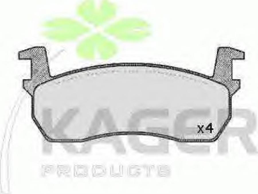 Kager 35-0261 - Bremžu uzliku kompl., Disku bremzes www.autospares.lv