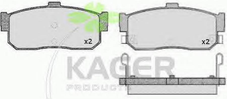 Kager 35-0267 - Bremžu uzliku kompl., Disku bremzes www.autospares.lv