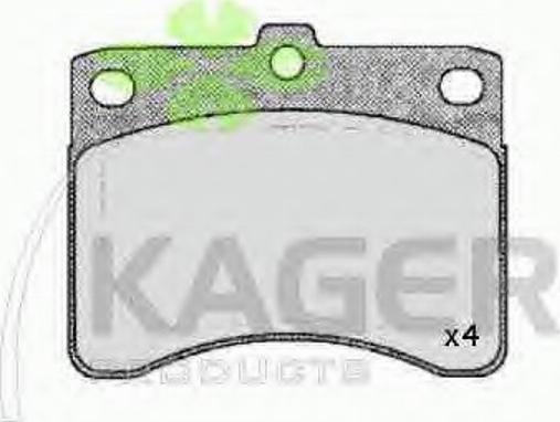 Kager 35-0207 - Bremžu uzliku kompl., Disku bremzes www.autospares.lv