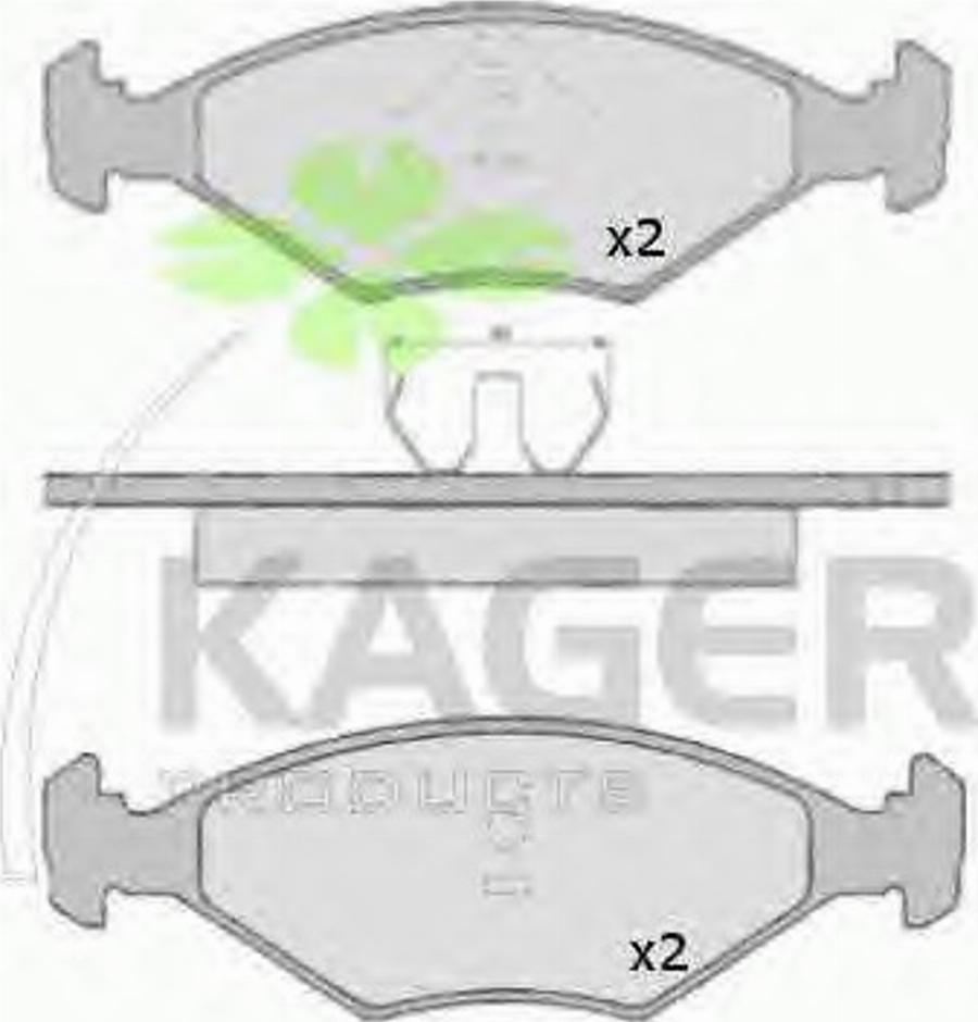 Kager 35-0225 - Bremžu uzliku kompl., Disku bremzes www.autospares.lv