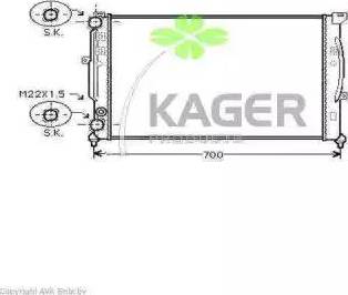 Kager 31-0028 - Radiators, Motora dzesēšanas sistēma www.autospares.lv