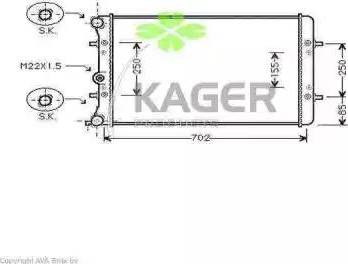 Kager 31-2578 - Radiators, Motora dzesēšanas sistēma www.autospares.lv