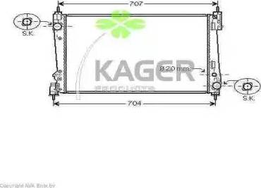 Kager 31-2352 - Radiators, Motora dzesēšanas sistēma autospares.lv