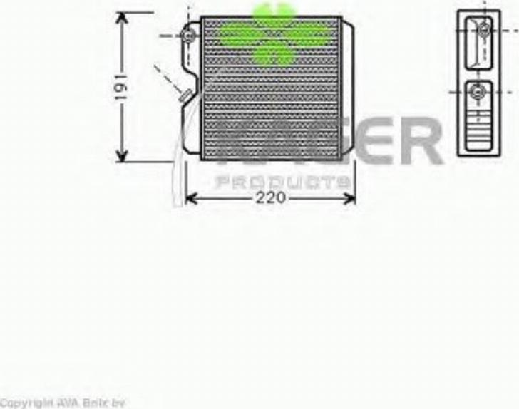 Kager 32-0087 - Radiators, Motora dzesēšanas sistēma www.autospares.lv