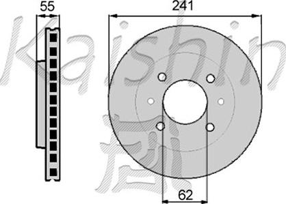 Kaishin CBR035 - Bremžu diski autospares.lv