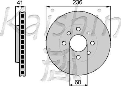 Kaishin CBR036 - Тормозной диск www.autospares.lv