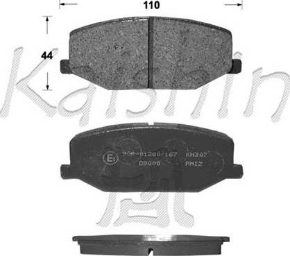 Kaishin D9000 - Brake Pad Set, disc brake www.autospares.lv