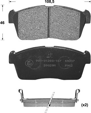 BOSCH 0 986 505 696 - Brake Pad Set, disc brake www.autospares.lv