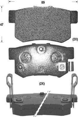 Kaishin D5056 - Brake Pad Set, disc brake www.autospares.lv