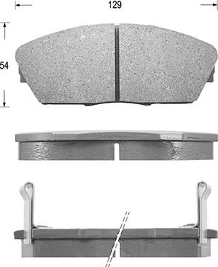 Kaishin D5050M - Brake Pad Set, disc brake www.autospares.lv