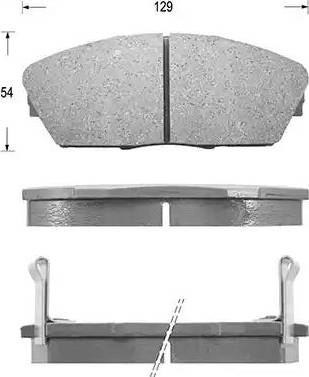 Kaishin D5050 - Brake Pad Set, disc brake www.autospares.lv