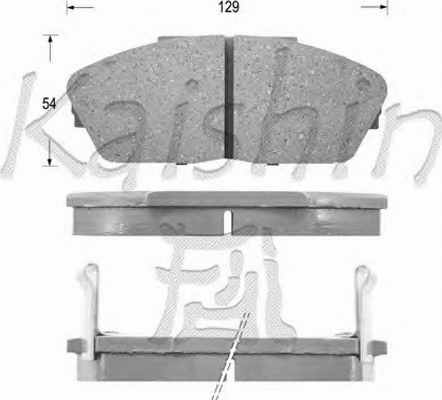 Kaishin D5027 - Brake Pad Set, disc brake www.autospares.lv