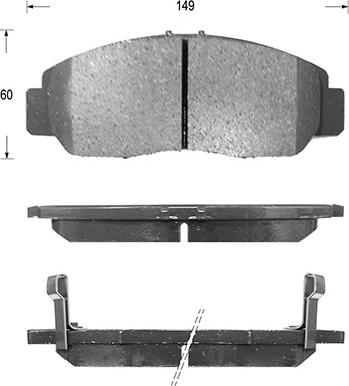 Kaishin D5122 - Тормозные колодки, дисковые, комплект www.autospares.lv