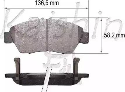 Kaishin D5174 - Brake Pad Set, disc brake www.autospares.lv