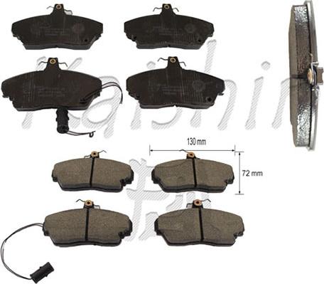 Kaishin D5273 - Brake Pad Set, disc brake www.autospares.lv