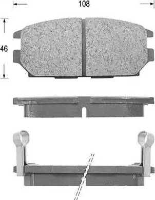 Kaishin D6049 - Brake Pad Set, disc brake www.autospares.lv