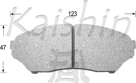 Kaishin D6089 - Тормозные колодки, дисковые, комплект www.autospares.lv