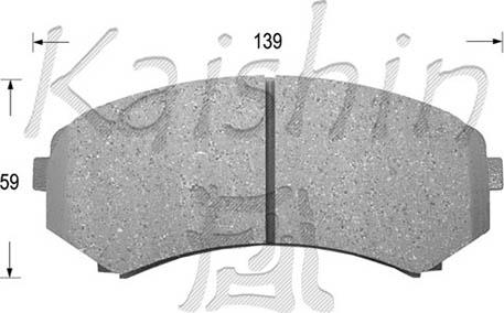 Kaishin D6085 - Brake Pad Set, disc brake www.autospares.lv