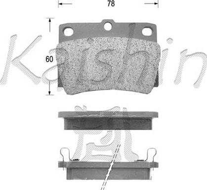 Kaishin D6086 - Bremžu uzliku kompl., Disku bremzes www.autospares.lv