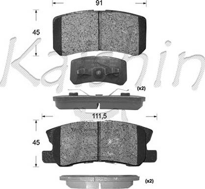 Kaishin D6106 - Bremžu uzliku kompl., Disku bremzes autospares.lv