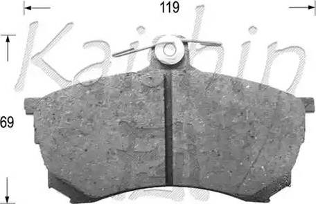 Kaishin D6102 - Brake Pad Set, disc brake www.autospares.lv