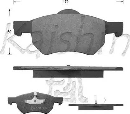 Kaishin D10056 - Bremžu uzliku kompl., Disku bremzes autospares.lv