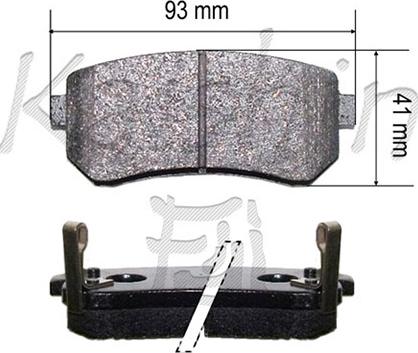 Kaishin D10141 - Brake Pad Set, disc brake www.autospares.lv