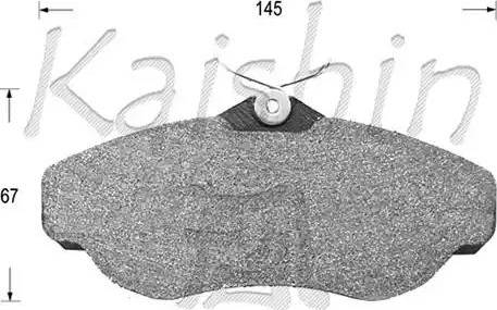 Kaishin D10101 - Brake Pad Set, disc brake www.autospares.lv