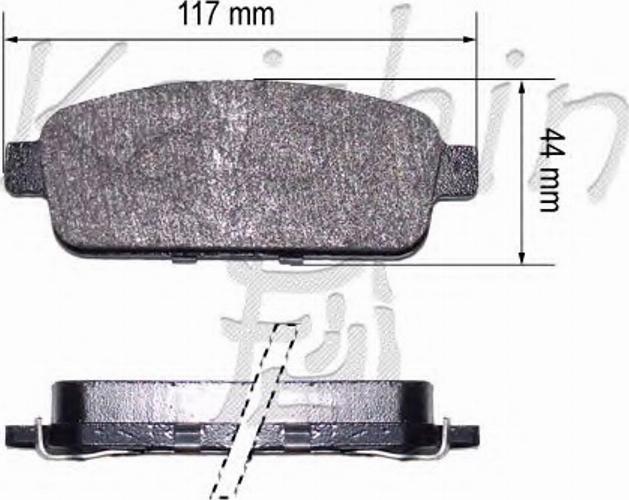 Kaishin D10179OE - Brake Pad Set, disc brake www.autospares.lv