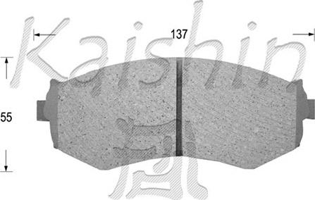 Kaishin D1154 - Brake Pad Set, disc brake www.autospares.lv