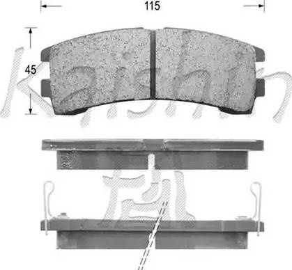 Kaishin D1102 - Bremžu uzliku kompl., Disku bremzes www.autospares.lv