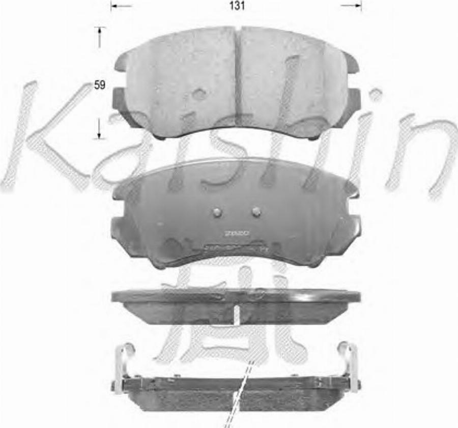 Kaishin D11148 - Bremžu uzliku kompl., Disku bremzes autospares.lv