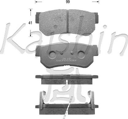 Kaishin D11118 - Brake Pad Set, disc brake www.autospares.lv