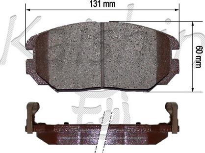 Kaishin D11183 - Bremžu uzliku kompl., Disku bremzes autospares.lv