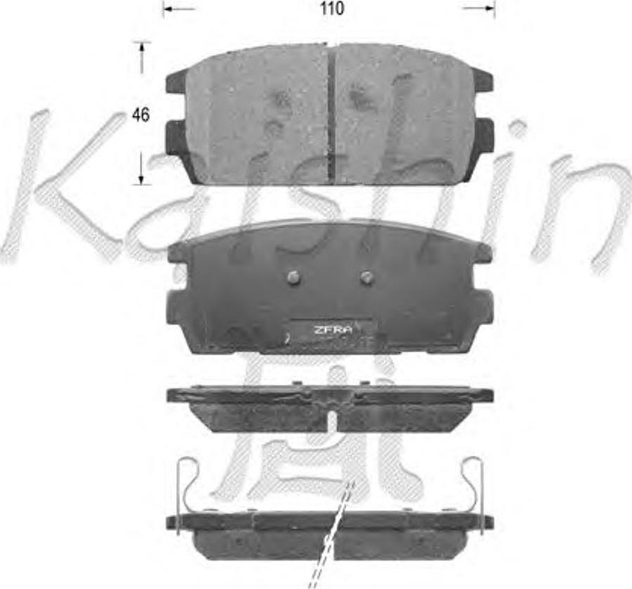 Kaishin D11139OE - Bremžu uzliku kompl., Disku bremzes autospares.lv