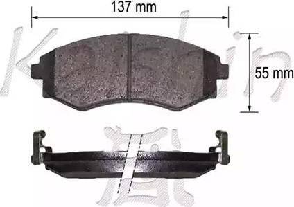 Kaishin D11216 - Brake Pad Set, disc brake www.autospares.lv