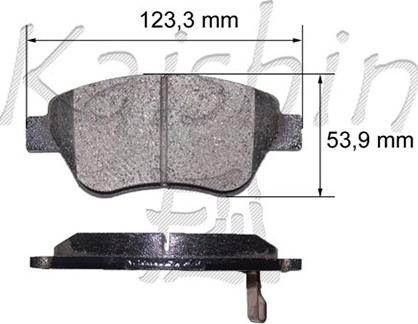 Kaishin D11227 - Тормозные колодки, дисковые, комплект www.autospares.lv