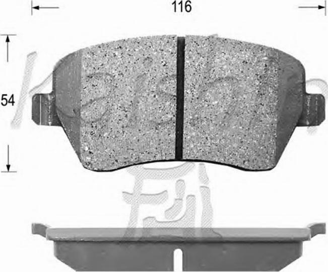 Kaishin D1261 - Brake Pad Set, disc brake www.autospares.lv