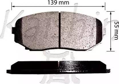 Kaishin D3142 - Brake Pad Set, disc brake www.autospares.lv