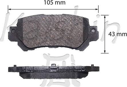 Kaishin D3156 - Brake Pad Set, disc brake www.autospares.lv