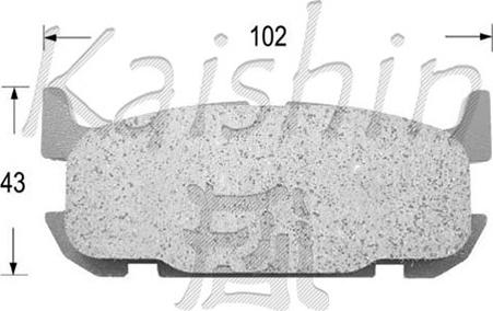 Kaishin D3117 - Bremžu uzliku kompl., Disku bremzes www.autospares.lv