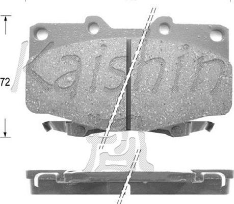 Kaishin D2094 - Bremžu uzliku kompl., Disku bremzes www.autospares.lv