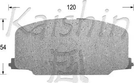 Kaishin D2065 - Brake Pad Set, disc brake www.autospares.lv